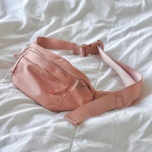Peach Fabletics Belt Bag with Zipper